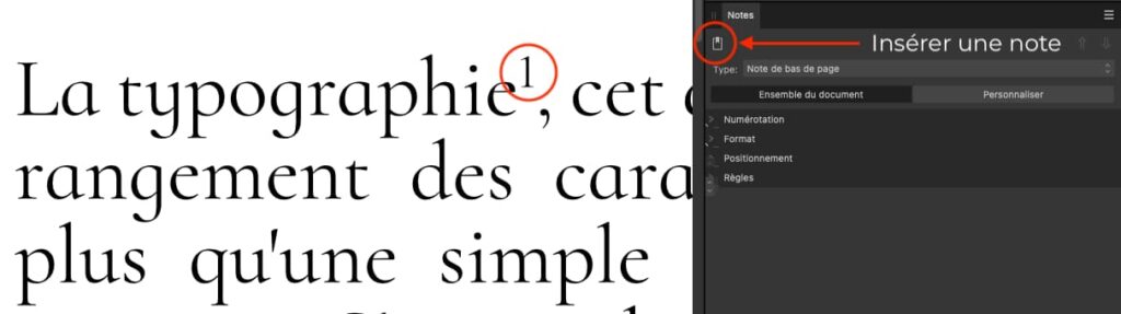 Kitcreanet Note Bdp 001 - Gros plan sur un appel de note posé dans le texte.