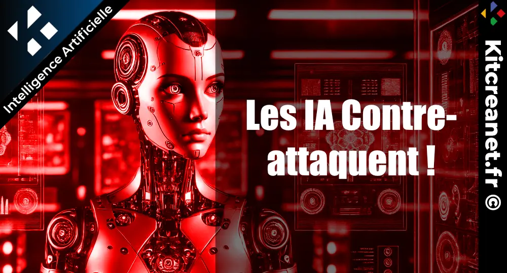 Les IA Contgre-attaquent - Image d'un robot dans les tons rouges